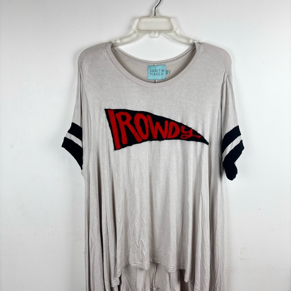 Judith March “Rowdy” team pennant s/s -tunic T-shirt-ladies L